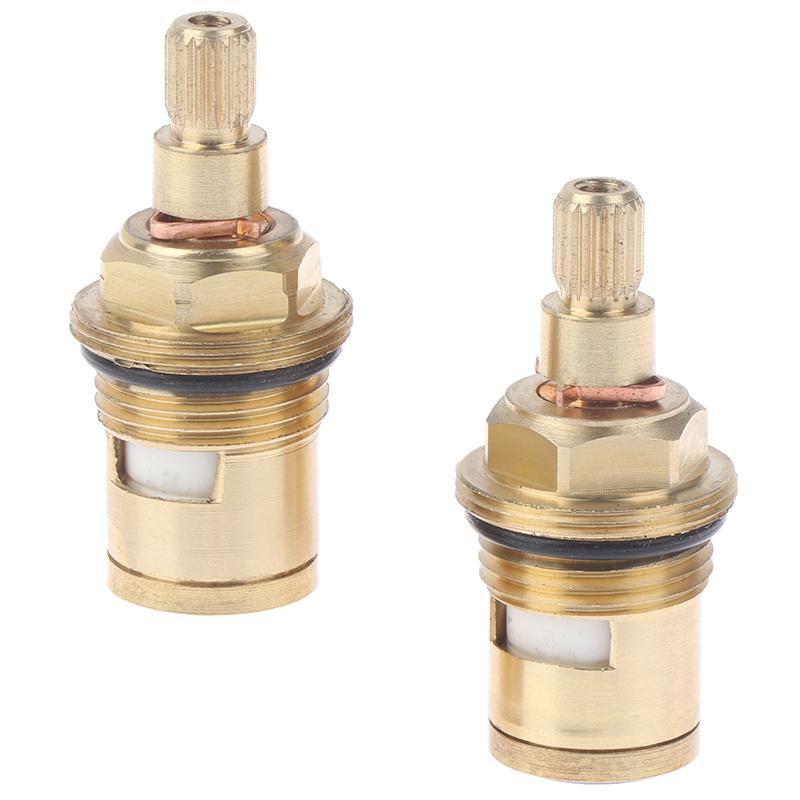 

2pc Universal Replacement Tap Valves Brass Ceramic Disc Cartridge Inner Faucet Valve for Bathroom, Clockwise or Anti-clockwise