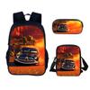 Set Zaino per Bambini con Personaggi di Film Cars in Materiale di Nylon con Spallacci Regolabili per Bambini