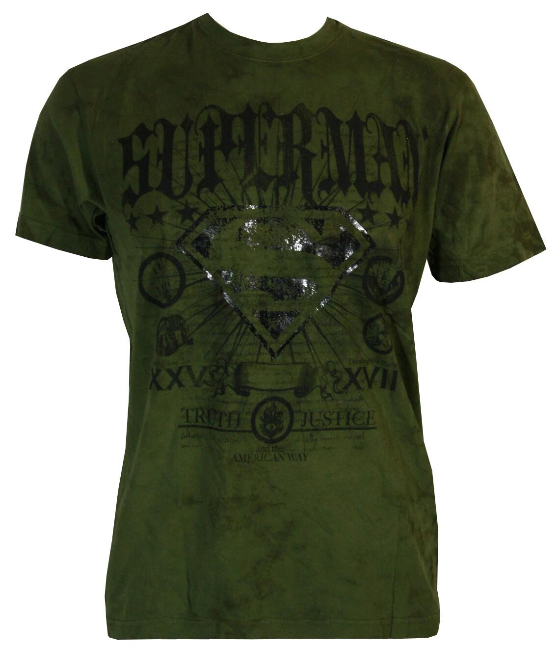 Superman Erudition Premium Wash Men s T-Shirt, Small L