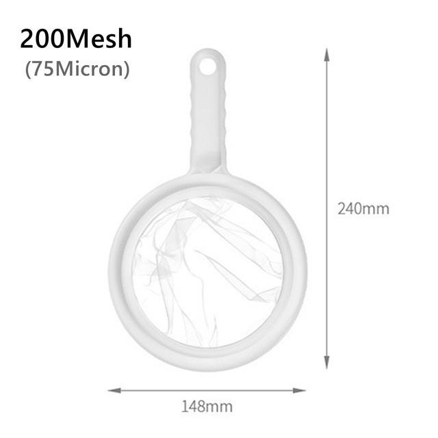 200 Mesh 400 Mesh Kitchen Filter Fine Mesh Strainer Sieve Nylon Filter Spoon Plastic Soy Milk Juice Yogurt Food Strainer Kitchen Utensils