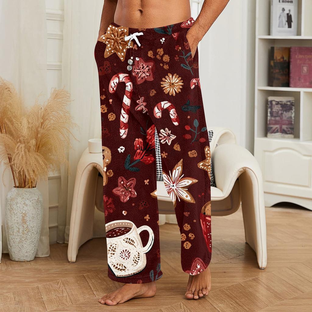 Pantalones de Navidad para Hombre, Pantalones Casuales para Dormir
