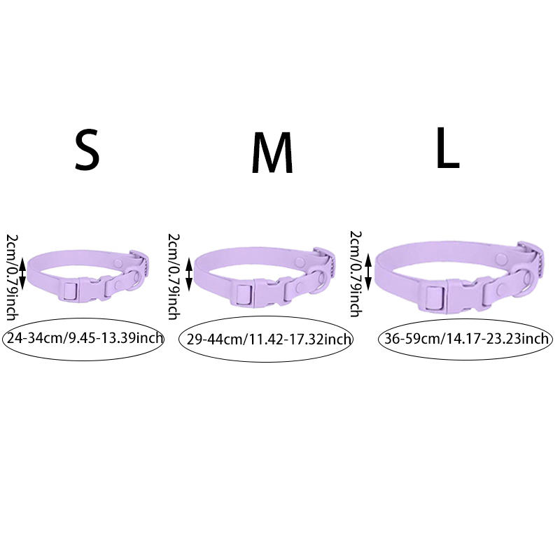 Dog Pet Collars High Quality PVC Waterproof Deodorant Resistant Dirt Easy Clean Collars Pet Products Adjustable