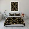 Gold Geometric and Floral. Bedding Sets Duvet Cover Sets Duvet Covers Pillowcases(1 * Duvet Cover 2 * Pillowcases Without Duvet Insert)