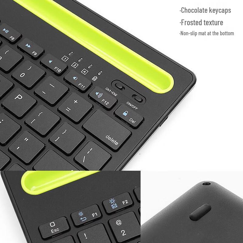 OLOEY Dual Bluetooth Wireless Silent Keyboard with Tablet Stand