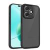 KEYSION Matte Translucent Black Phone Case for HONOR 600 Lite 5G Soft Silicone+PC Anti-slip Shockproof Back Cover for Honor X8d
