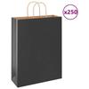 VidaXL Paper Bags 250 Pcs with Handles Black 32x12x42 Cm 4101648