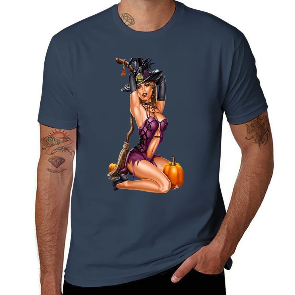 Sexy Witch Tshirt Minimalist Plain Crew Neck Tshirt