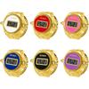 "Fashion Ring Watch Gold LED Digital Display Waterproof Retro Stopwatch Unisex Free Size"