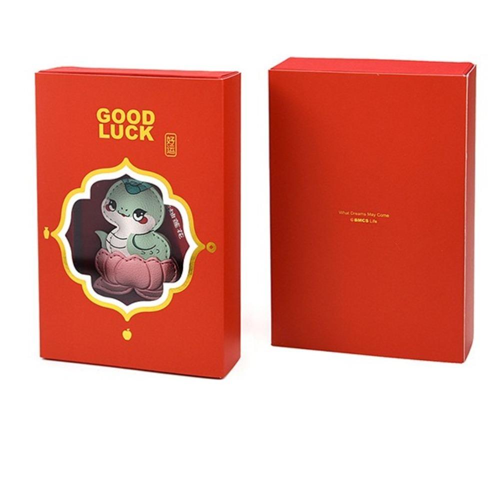 Frühlingsfest Cartoon Lotus Anhänger Viel Glück Neujahr Schlüsselanhänger Niedliche Schlange Schlüsselanhänger Ornament