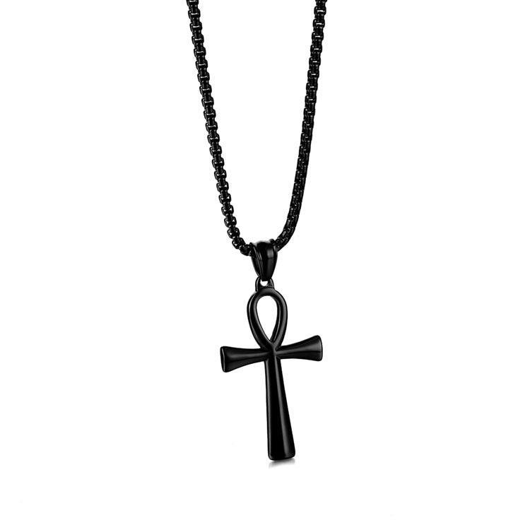 2025 Unique Creative Design Stainless Steel Cross Couple Necklace - Versatile and Fashionable