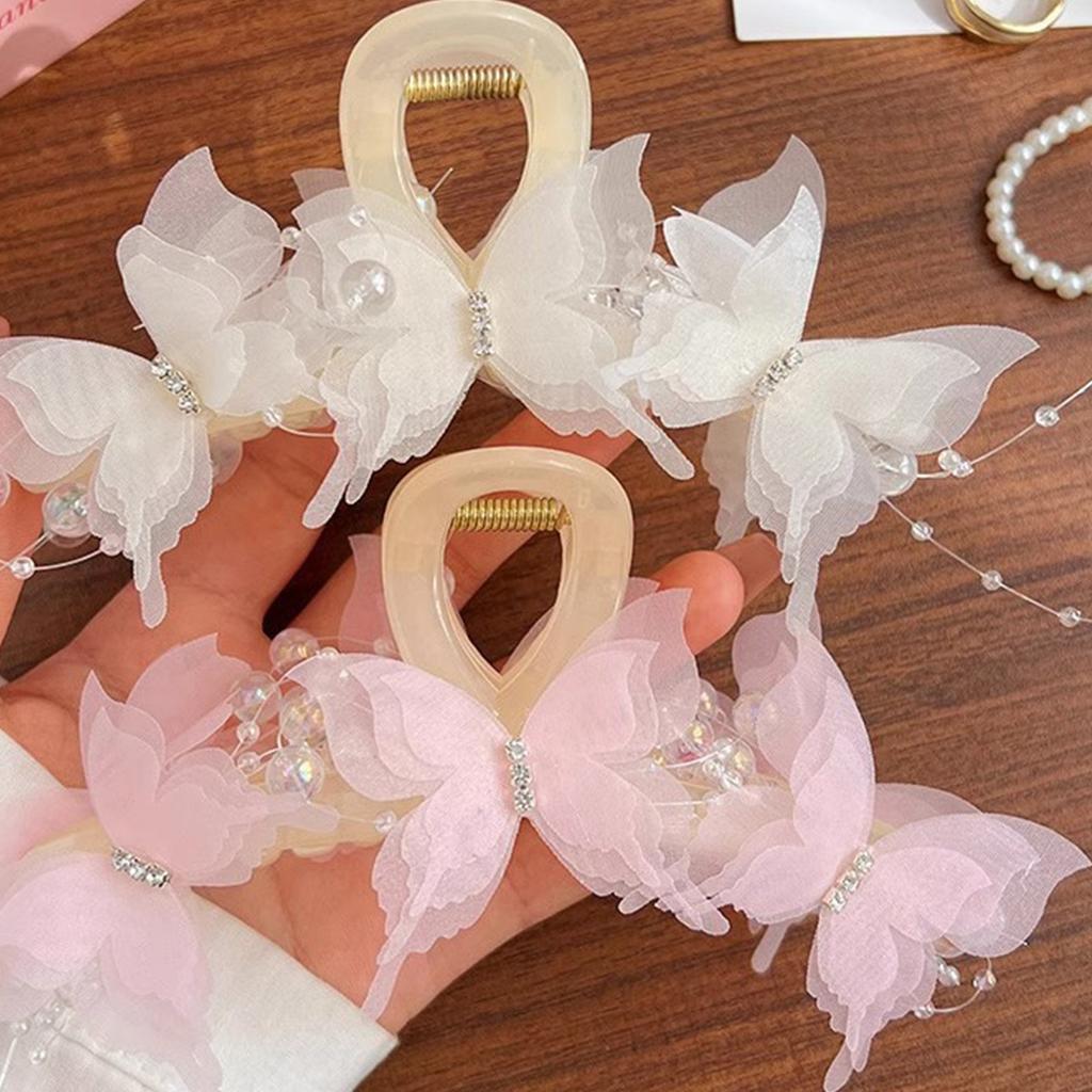 Butterfly Scratch Clip Forest Style Hair Accessory For Women Elegant Clip-On Fairy Headpiece For Daily Wear Durable