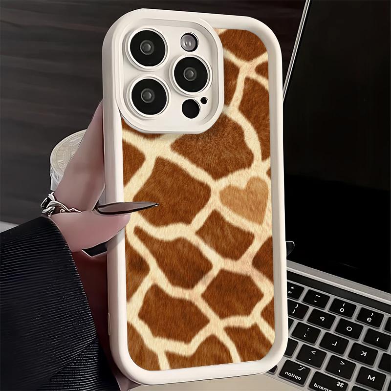 Phone Case for iPhone 17 Air 16E 15 16 Pro Max Giraffe Animal Pattern Cover 14 Plus 13 12 Mini Soft Shell Silicone Fundas