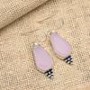 Pink Chalcedony Gemstone Handmade 925 Sterling Silver Earring Jewelry For Love