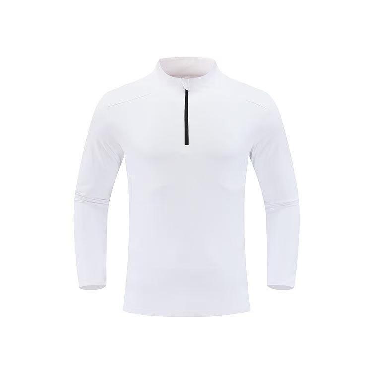 Men's Half-Zip Long-Sleeve Sports T-Shirt - Autumn/Winter Outdoor Casual Running & Fitness Top