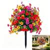 Künstliche Blume, Künstliche Petunien Mit Erdspieß, 18" Outdoor Kunstblumen Für Garten, Hof, Pflanzgefäß Und Veranda