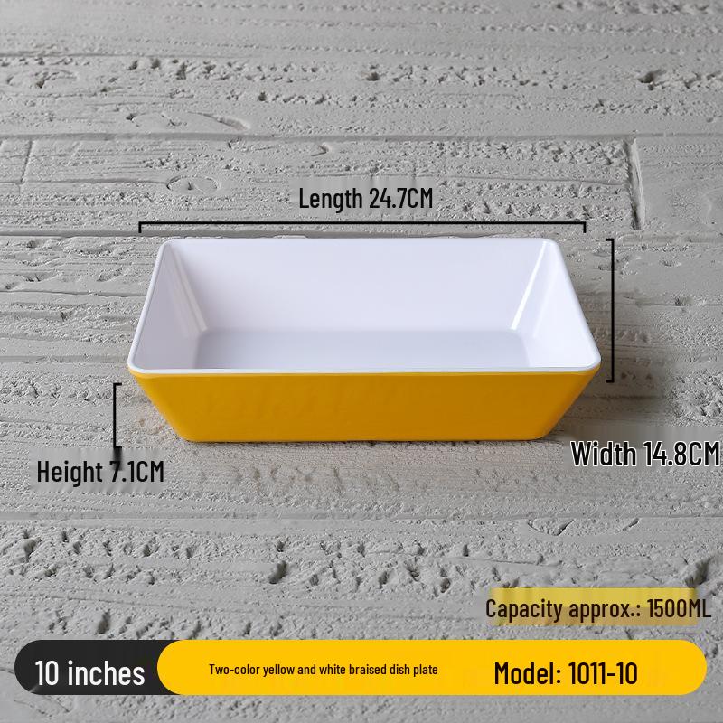 Melamine Rectangular Deep Plate for Braised and Cold Dishes Standard