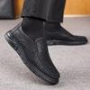 British Style Men'S Business Leather Shoes Casual Non-Slip Large Size Elegant Middle-Aged And Elderly Black Leather Shoes For Me