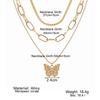 Wind Butterfly Neck Chain Multi-layer Butterfly Collarbone Chain Necklace Set