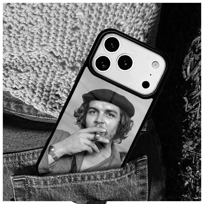 Che Guevara mit Zigarre Druck Handyhülle Cover für IPhone 11 12 13 14 15 16e 17 Pro Max Hülle für IPhone 17 Air iPhone 15 white
