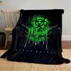 Green Biohazard Terror Design for All Seasons Blanket Lunch Break Throw Gift