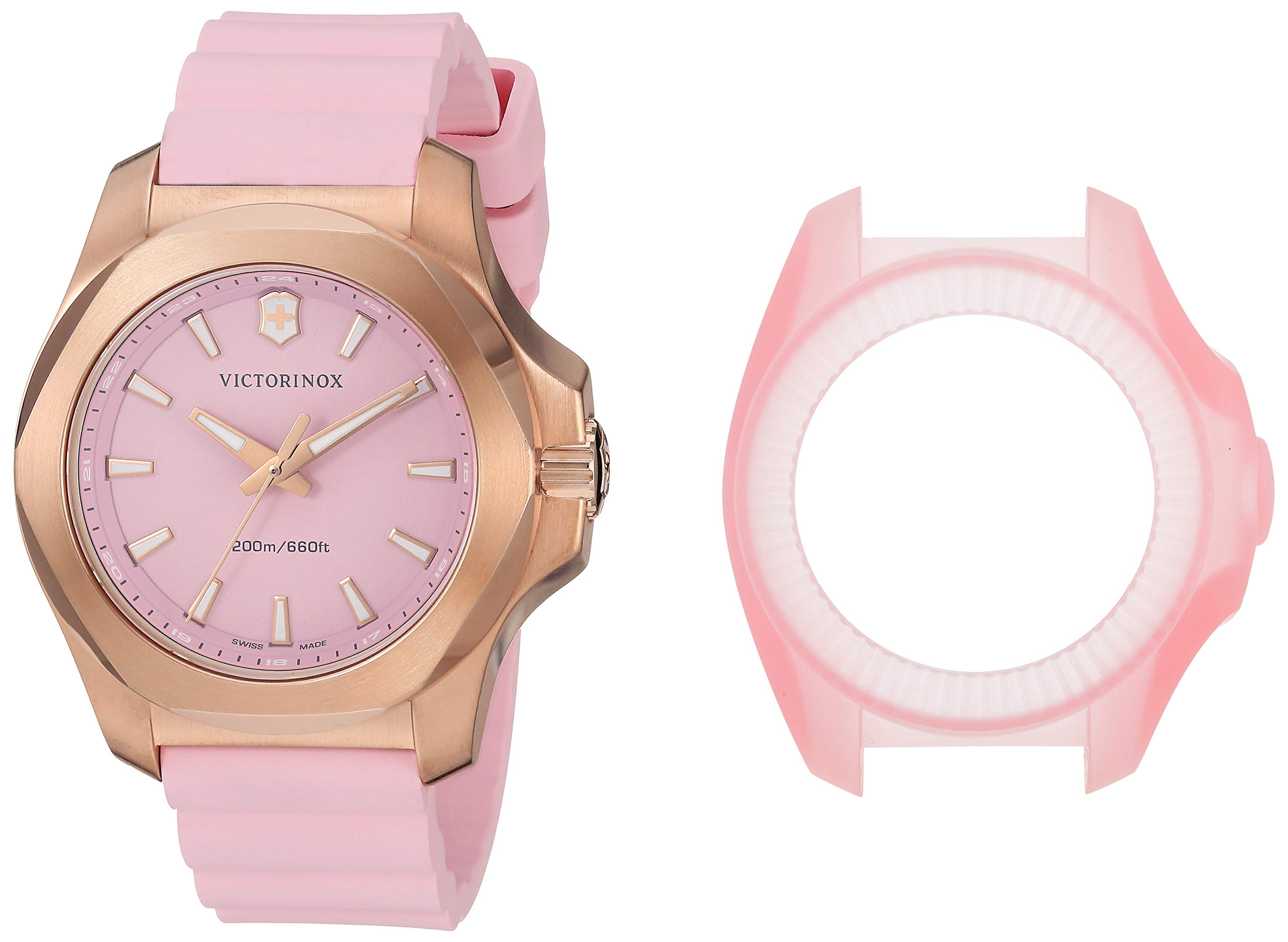 

Watch V Rose Gold PVD Processed Stainless Steel Case Pink Dial Pink Rubber Strap 241807 [Victorinox] I.N.O.X. (316L/Forged) [