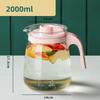 Large Capacity Kettle Transparent Heat-Resistant Glass Teapot with Handle Beverage Juice Container Office Household Water Bottle