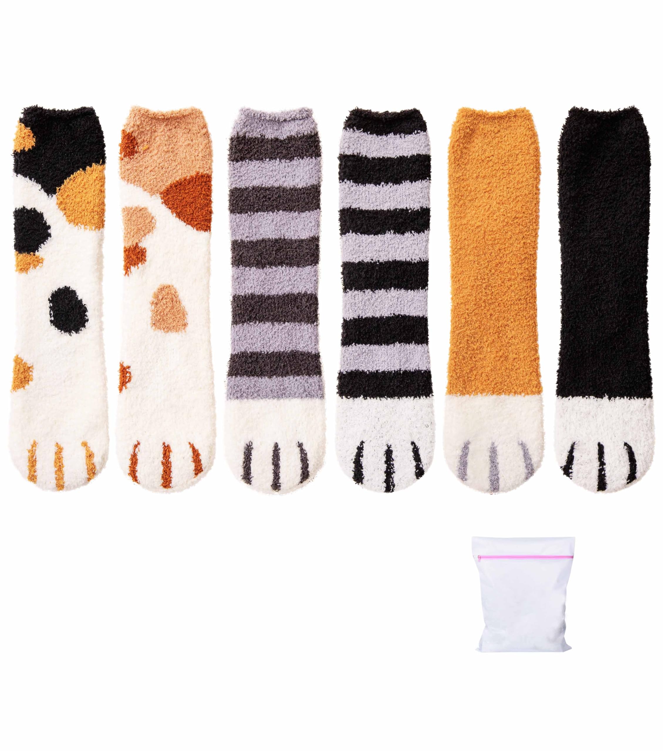 

Fluffy Cat Paw Room 6 Cat cm [lerenise] Women s Socks, Cute, Pattern, Winter, Warm, Socks, Loose, Sleeping, Pairs, Claws, 22.0-25.0