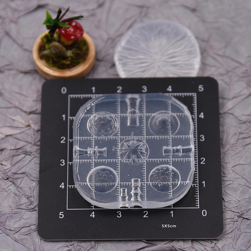 2Pcs/Set Mini Mushroom Silicone Mold Ultra-Light Clay Resin Clay Diy Soft Pottery Miniature Mushroom Quick Modeling Tool