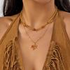 Alloy Pearls Beaded Necklace Y Shaped Pendant Clavicle Chain for Long Time Comfort and Fashion Statement
