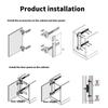 Smooth and Quiet Folding Invisible  Door Rail Cabinet Door Sliding Mechanism for Kitchen Cabinets & Living Room Storage