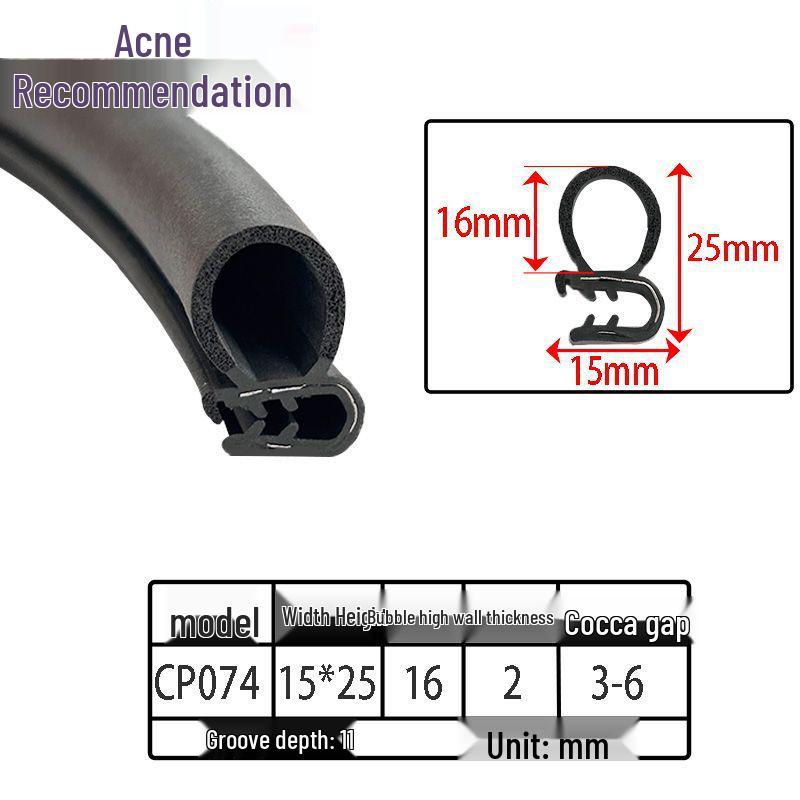 Customizable EPDM U-Shaped Rubber Sealing Strip for Electrical Cabinets and Car Doors