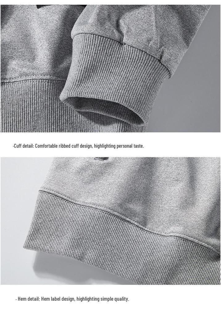 Men's Trendy Autumn Color Block Round Neck Sweatshirt - Loose Fit, Korean Style