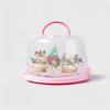 Portable Double Layer 8 Inch Cake Box Transparent Birthday Packaging Paper Cup Box Home Use Bakery DIY Pastry Packaging Box