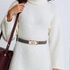 Sleek Waistband Adjustable Metal Buckle Belt for Women Lightweight Design for Comfort and Style