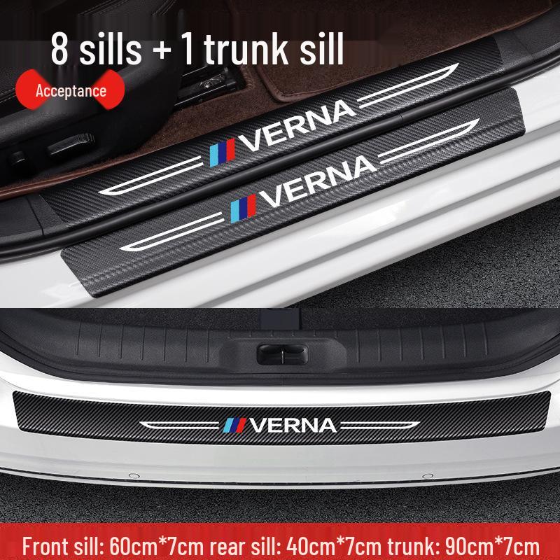 Hyundai Verna 23 Sill Strip: Interior Welcome Pedal Decoration & Anti-Step Protection Sticker