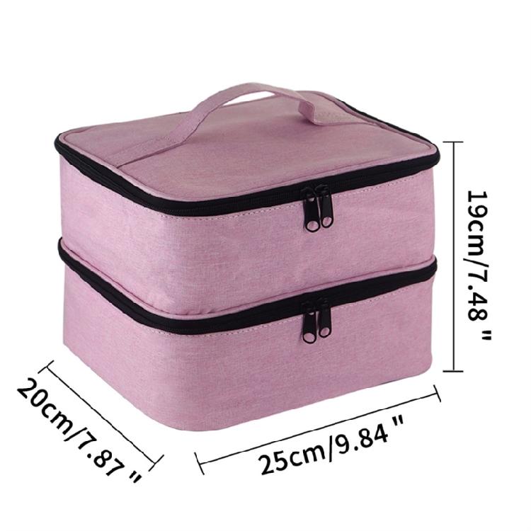 Organizer Bag Holds 30 Bottles NailPolish Storage Box Case with Handle Portable