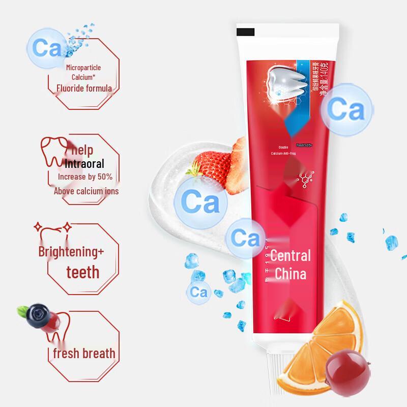 Zhonghua Double Calcium Fresh Fruit Toothpaste, 5-Pack