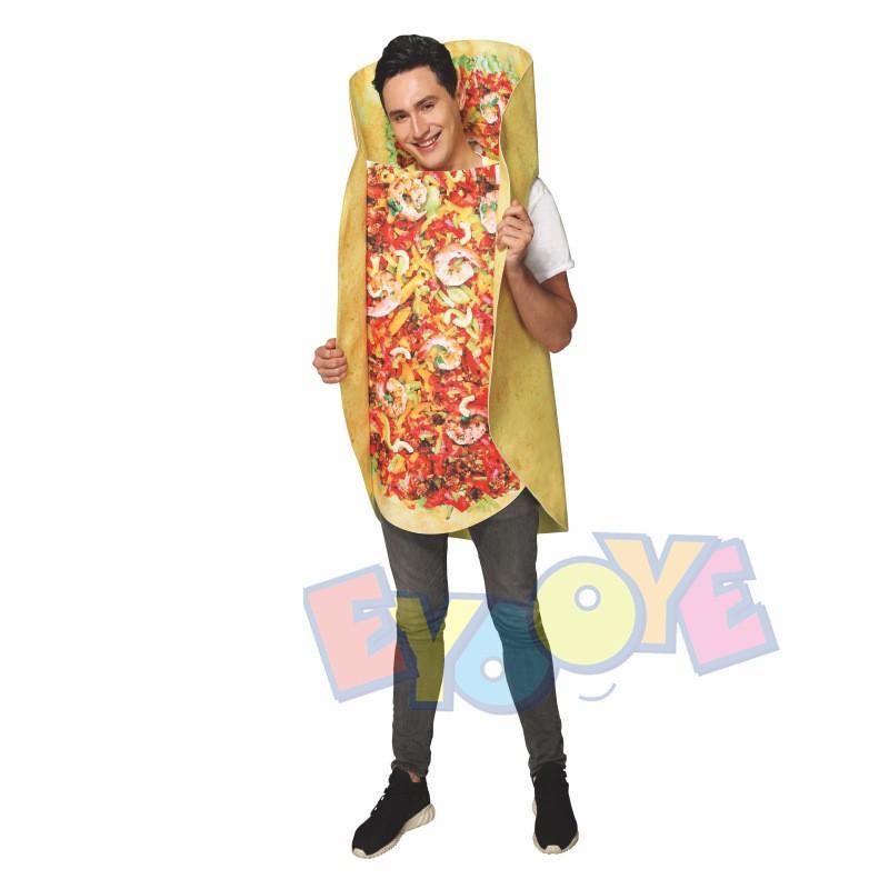 Halloween Costume Adult Kids Taco Cosplay Outfit Fun Party Role Play Fancy Dress Family Gathering