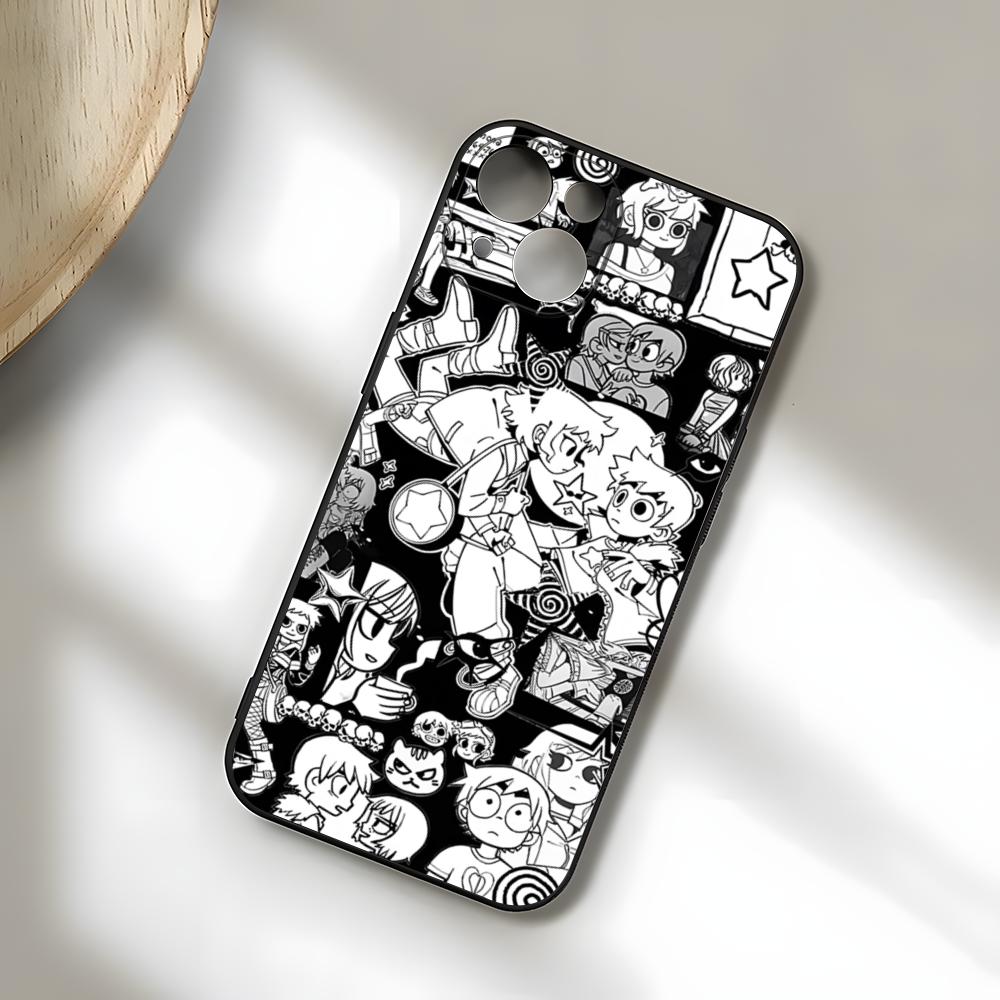 

S-Scott Pilgrim Phone Case For IPhone 17 Pro Max 15 Pro 16 14 Plus 12 13 Mini 11 Pro Shockproof Soft Cover iPhone13 Pro