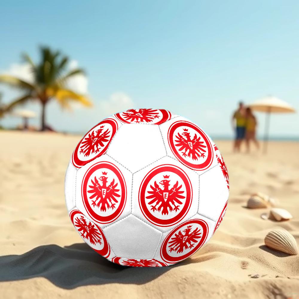 Eintracht Frankfurt logo size5 Soccer Ball, colorful, suitable for all ages, machine-stitched, PVC material, competition grade,durable and high bounce