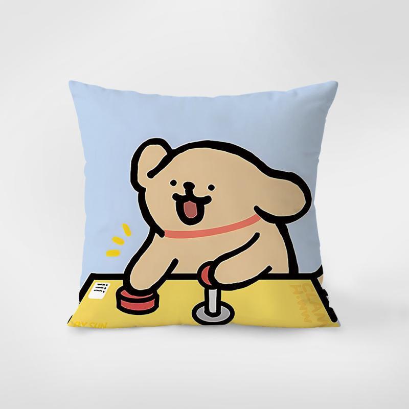 Korean Line Puppy Pillow, Fresh Sofa Pillow, Modern Chair Back Line Pillow Cover, Living Room Cushion Cover