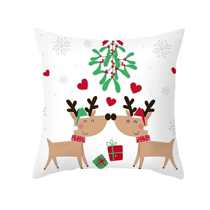 Home Decoration Christmas Cute Cartoon Pillow Case Cushion Cushion Cushion Set is suitable for bedroom living room