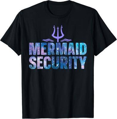 Meerjungfrau Sicherheit Lustiger Papa Meerjungfrau Familie Meerjungfrau Truppe Geschenk Unisex T-Shirt