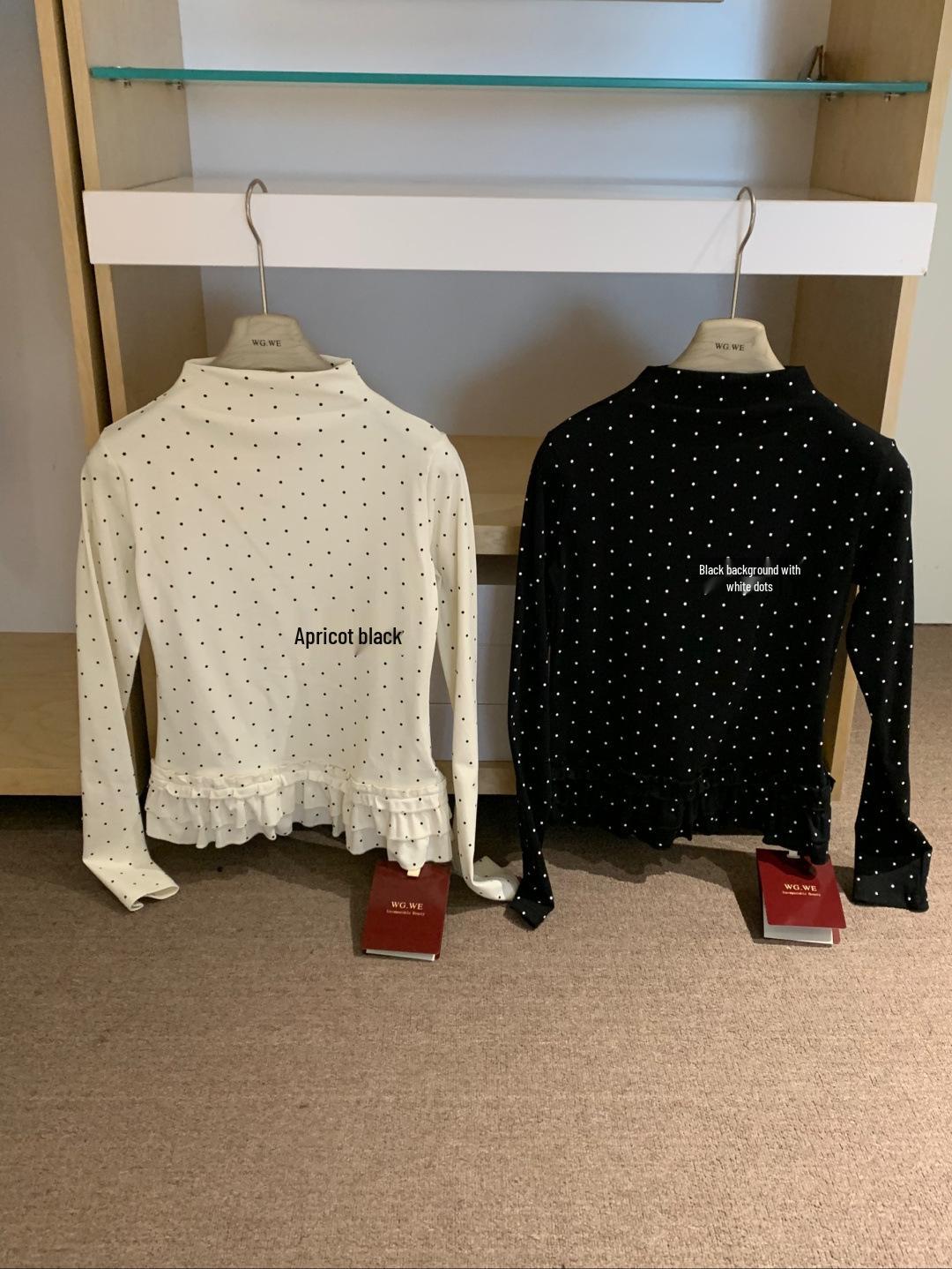 Women s Autumn Petite Ruffle High Collar Long Sleeve Top - New Arrival Medium