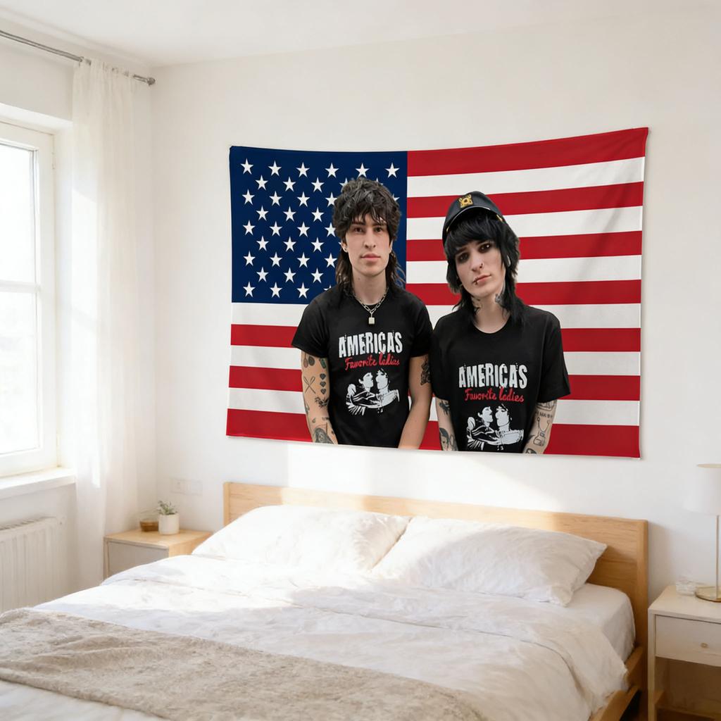 1Pc Jack & Johnny Funny Flag Tapestry 36X60 Inch, Meme Party Banner For Home Birthday Decor, Cool Dorm Wall Hanging Gift