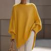 2 Autumn and Winter Crew Neck Pullover Knitted Sweater Women's Loose Lazy Style Solid Color Women's Sweater