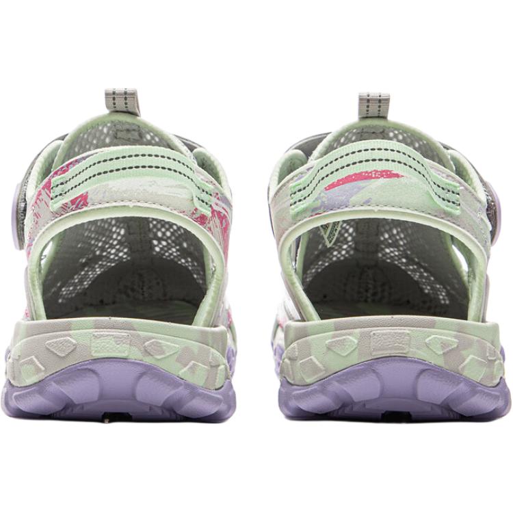 Li Ning Comfortable Versatile Creek Climbing Low-Top Sandals Kids Sandals Gray Purple YKEV016-2