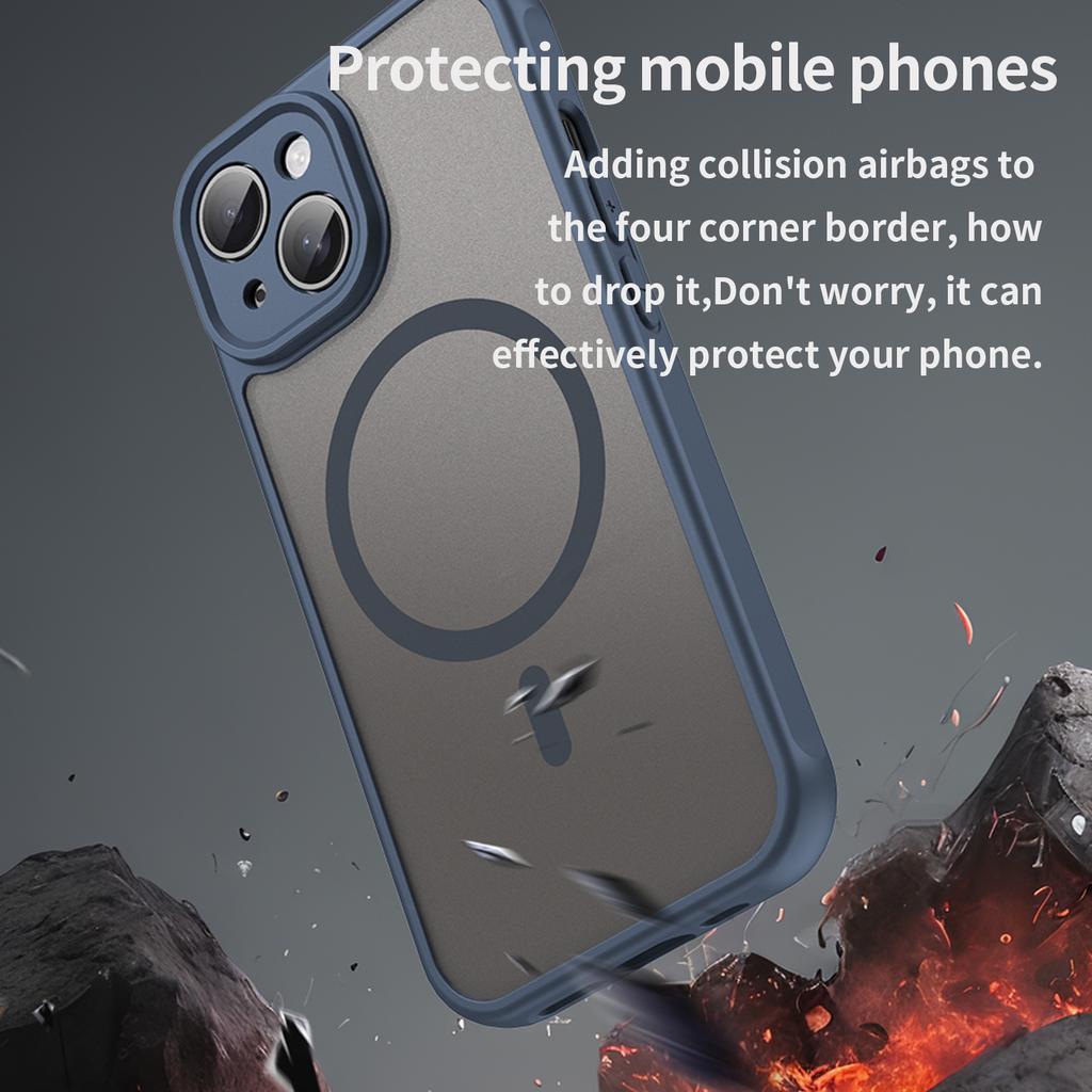 Iphone 15 Plus Magsafe Phone Case,Magnetic Shockproof Magsafe Phone Case,Bumper Hybrid Cover for Iphone 15 Plus