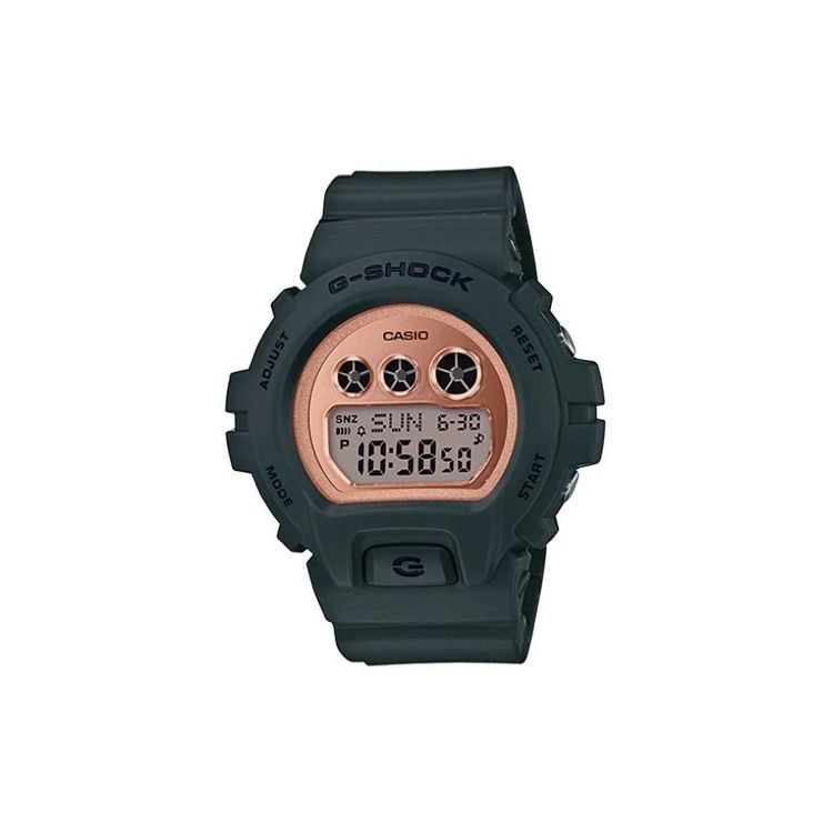 

Casio 200 Meter Water Resistant Quartz Movement Resin Strap Watch Unisex Watches Gold GMD-S6900MC-3 Black Watch Case