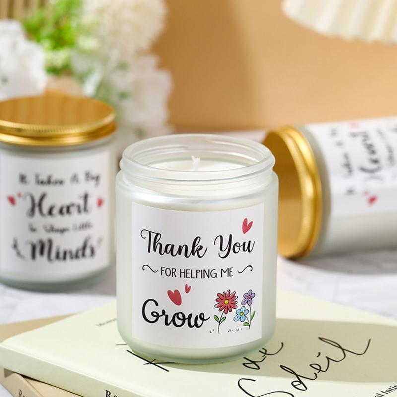 Natural Plant Wax Blend Candle With Essential Oil Long Hour Fragrances Candle In Jar with Gold Cover Thank You Gift